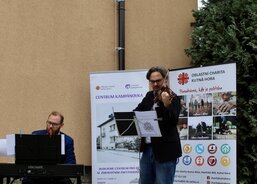 Skladatel a houslista Jan Valta a kutnohorský varhaník Viktor Darebný